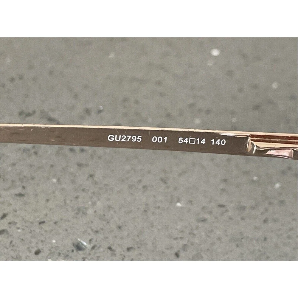 GUESS GU2795 001 Black Gold Womens Cat Eye Full Rim Eyeglasses Frames 54-14-140